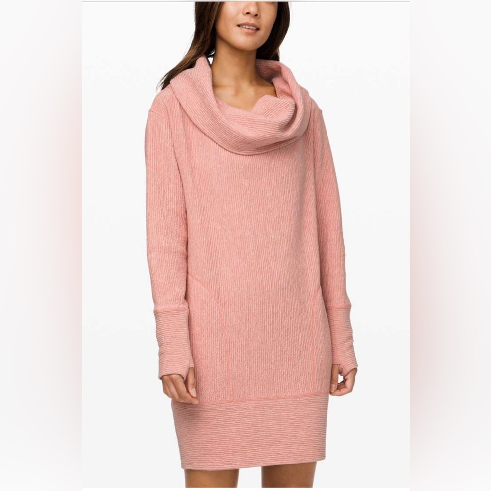 Pink Lululemon Along The Way Sweater Dress size S (approx Size 8 equivalent)